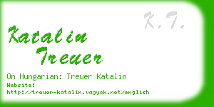 katalin treuer business card